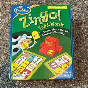 Back to school - Think! Zingo! Sight Words Game - Green and Red